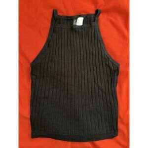 H&M DIVIDED Knit Tank Top in Black (SMALL)